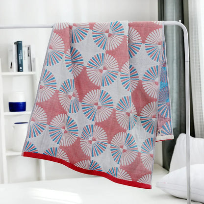 Decorbites™ Baumwoll-Gaze-Badhandtuch-Set – Hohe Qualität, Unisex, Erwachsene, 70*140 & 35*75
