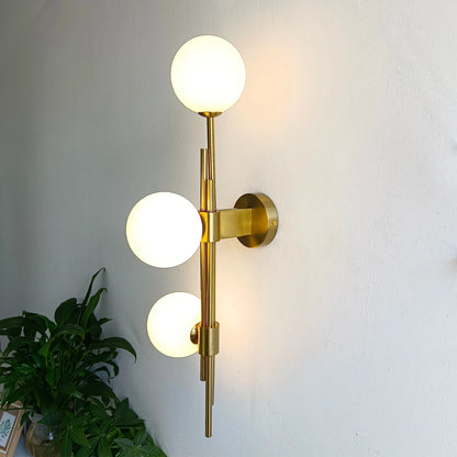 Decorbites™ Grüne Weiße Glasball-Wandlampen Nordisch Heimdekoration Nachttisch-Wandleuchte Goldene Leuchten
