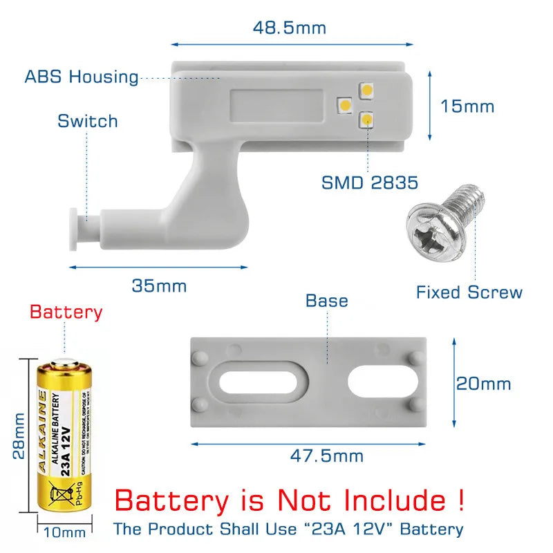 DecorBites™ LED Cabinet Lights 10 Pack Internal Sensor Light for Closet Bedroom Night Lamp