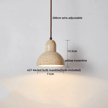 Decorbites™ LED Gelbe Travertin-Hängeleuchte für Heimdekoration und Leuchtarmaturen