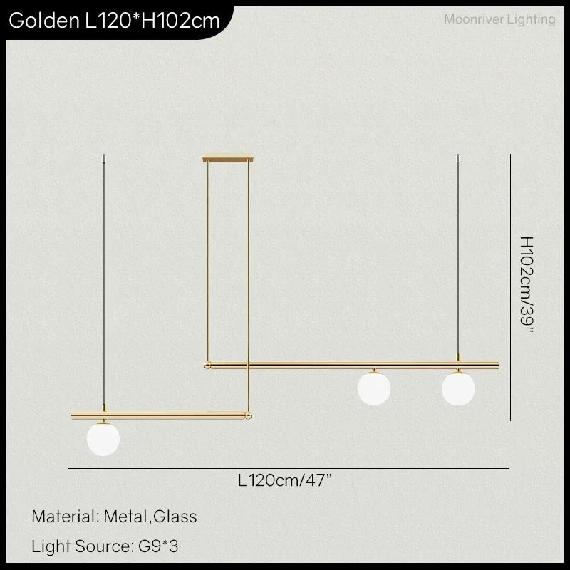 Decorbites™ LED-Lineare Hängelampe für Zuhause – Moderne Minimalistische Wohnzimmer-Lüster