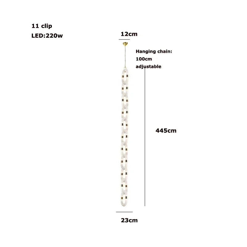 Decorbites™ Kristall-Goldkette-Hängelampe Deckenleuchte für die Hausdekoration
