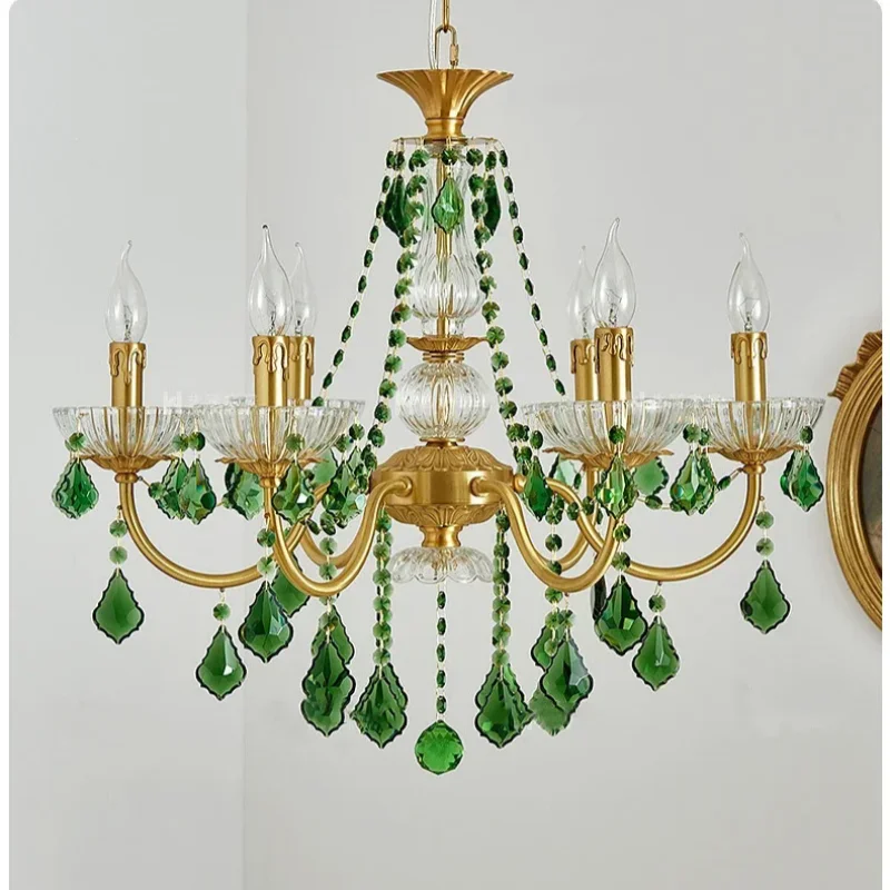 Decorbites™ Grüner Kristall-Lüster für das Wohnzimmer - Bohémien-Stil LED-Hängeleuchte