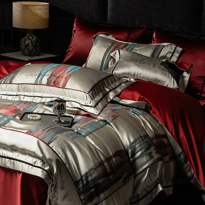 Decorbites™ Luxus-Brokat-Jacquard-Bettwäsche-Set mit ägyptischer Baumwolle und Stickerei