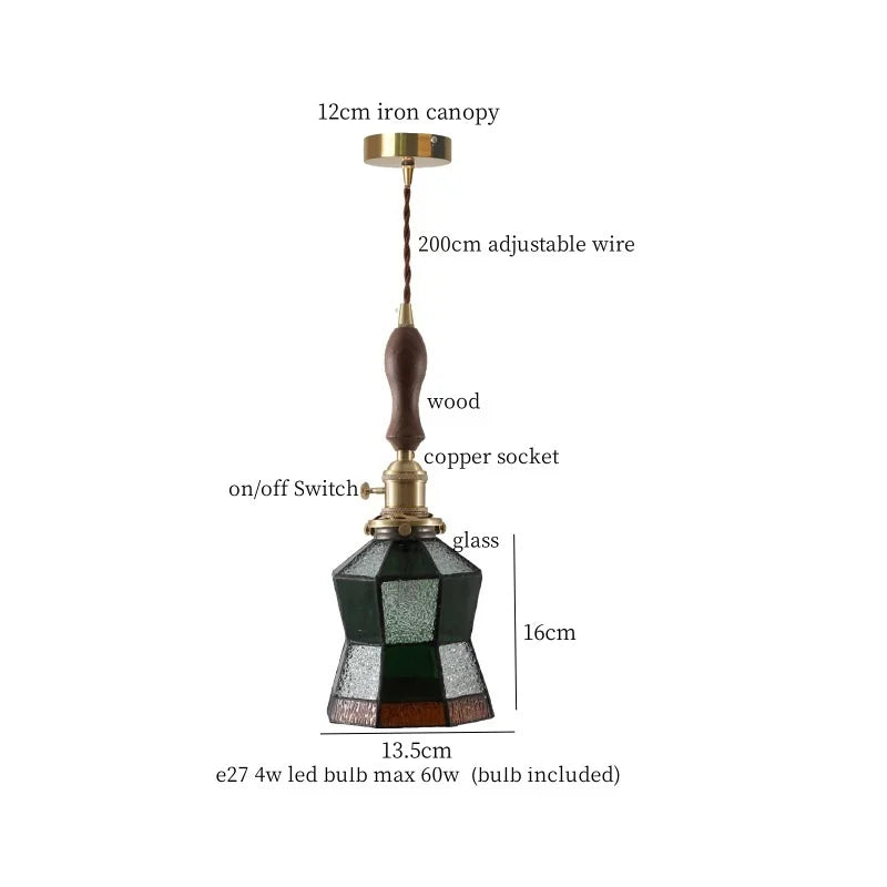 Green Vintage Pendant Light