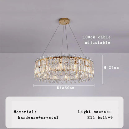 Decorbites™ Kristallanhänger-Lüster für Wohnzimmer Schlafzimmer - Luxus-Hanglampe von Lamparas Lustres
