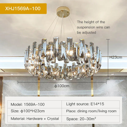 Decorbites™ Kristall-LED-Kronleuchter für gehobene Wohnräume