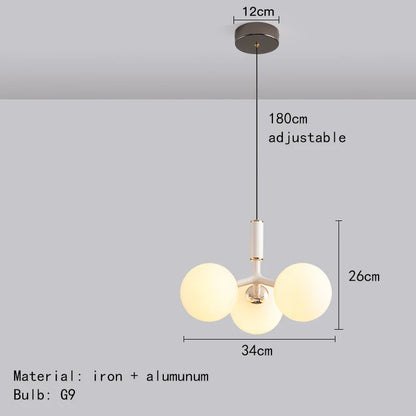 Decorbites™ Glas-Kugelleuchter-Hängeleuchte: Minimalistisches nordisches Design für Schlafzimmer, Wohnzimmer und Laden