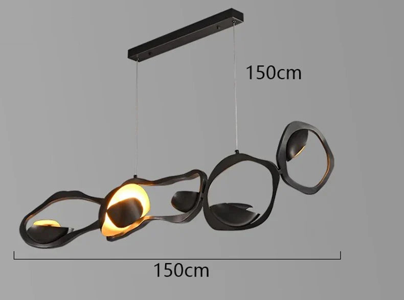 Silver Modern Pendant Light 200cm Dimmable
