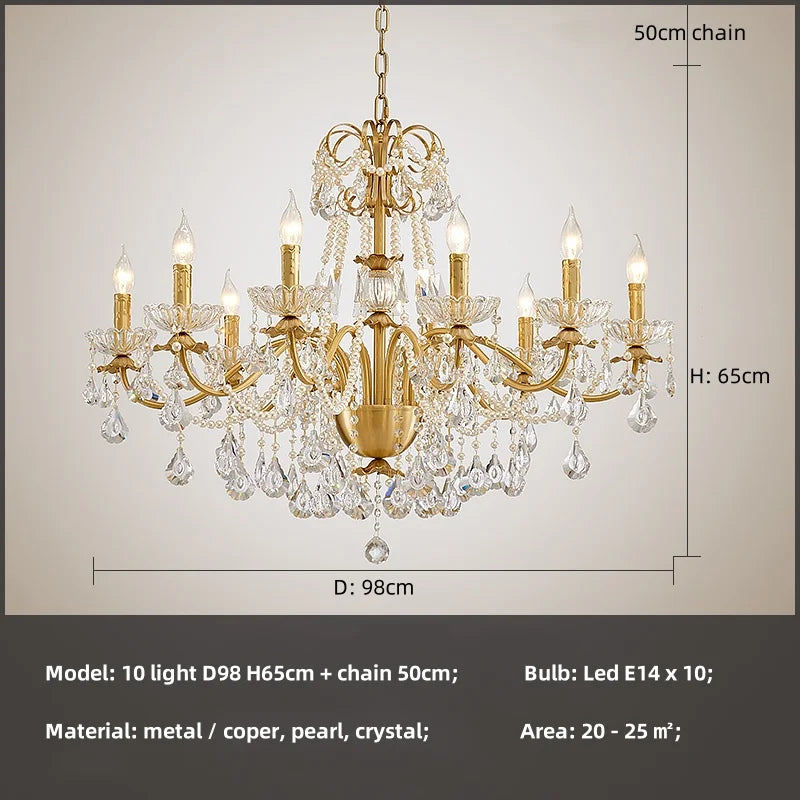 Decorbites™ Kristallanhänger-Lüster Flurleuchte Luxus Kerzendesign LED Lamparas
