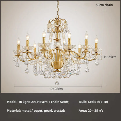 Decorbites™ Kristallanhänger-Lüster Flurleuchte Luxus Kerzendesign LED Lamparas