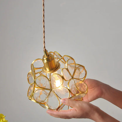 DecorBites™ Glass Flower LED Pendant Light Fixture for Modern Luxury Home Decor