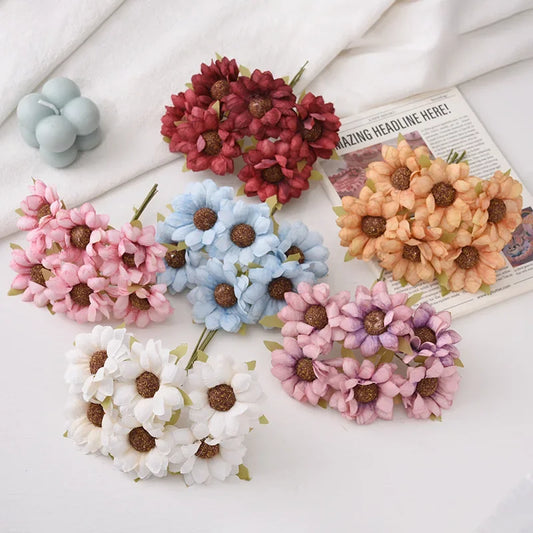 Decorbites™ Gänseblümchen-Sonnenblumen-Bouquet für Hochzeits-DIY-Bastel-Dekoration