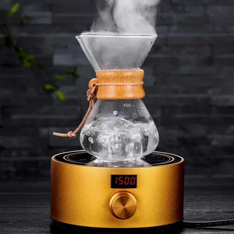 Decorbites™ Glas-Kaffeekanne mit Stahlsieb-Tropffilter für Barista-Pour-Over