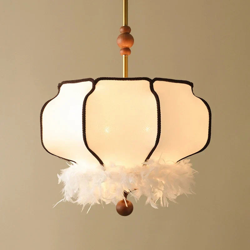 Decorbites™ Französisches Vintage-Stoff-Leuchter-Pendant-Lampe – LED-Hängeleuchte für Zuhause und Restaurant