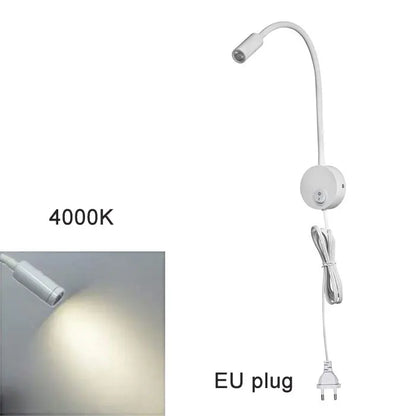 Decorbites™ dimmbare LED-Wandleuchte für Schlafzimmer, Wohnzimmer, Kinderzimmer – 3W verstellbare Gänsehals-Leselampe