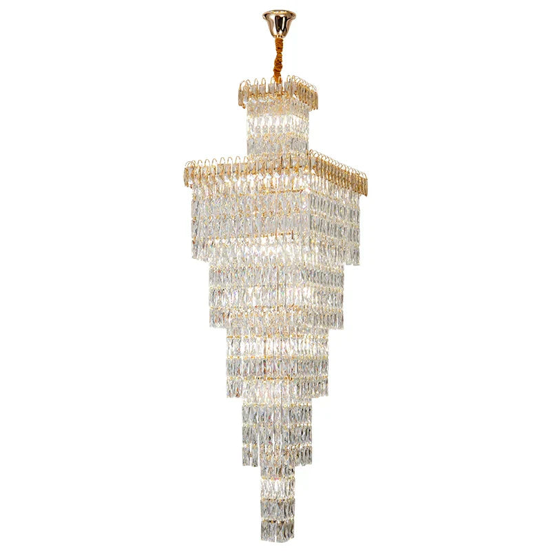 Decorbites™ Kristall-Hohlkristall-Treppen-Chandelier für Duplex-Villa und Hotel-Lobby