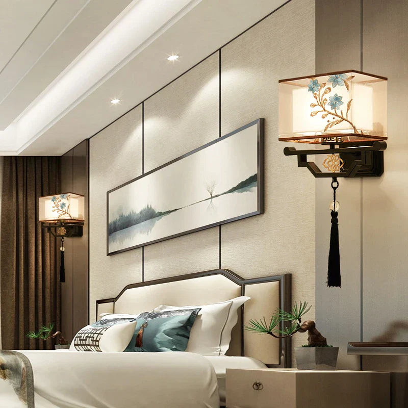 Decorbites™ Elegante Stoff-Wandleuchte für Wohnzimmer und Schlafzimmer, moderne LED-Beleuchtung