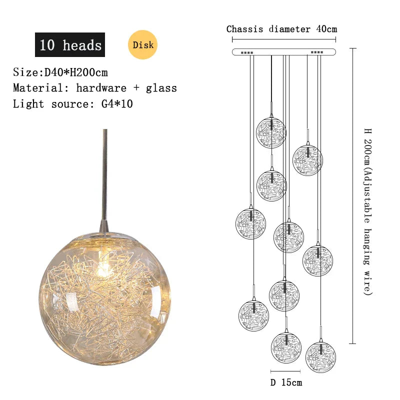 Decorbites™ Kristall-Deckenleuchter für modernes Loft-Wohnzimmer, Zuhause, Hotel, Küche, Schlafzimmer-Beleuchtung