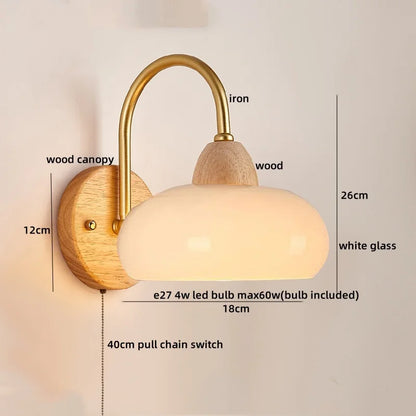 Decorbites™ Baumwoll-LED-Wandleuchten mit Zugschalter für Restaurant, Wohnzimmer, Schlafzimmer
