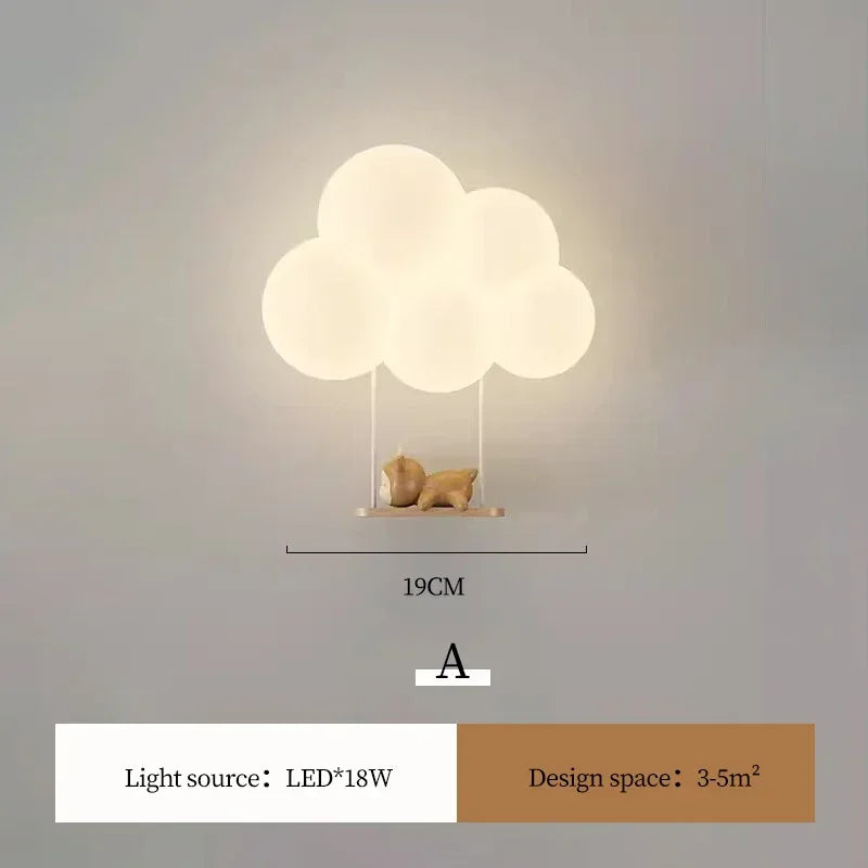 Decorbites™ Kinderzimmer LED-Tier-Wandlampen - Affe Hase Wolke Design
