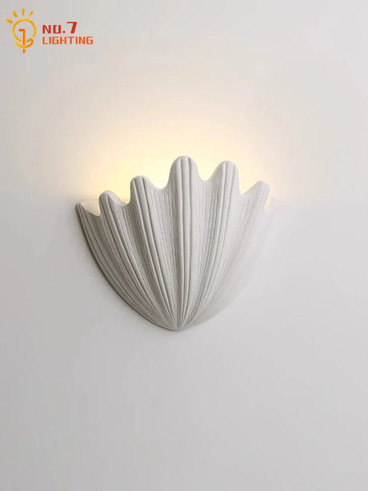 DecorBites™ French Medieval Shell Gypsum Wall Lamp LED G9 Designer Retro for Living Room & Bedroom