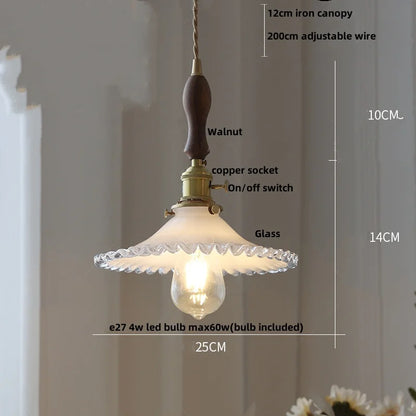 Decorbites™ Glas-LED-Pendantleuchte mit Holzgriff - Moderne nordische Hängelampe