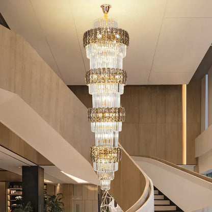 Decorbites™ Elegante Kristall-Hohl-Lang-Lüster für Duplex-Wohnzimmer und Treppenhaus