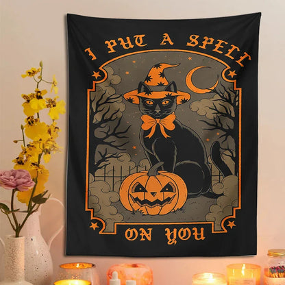 Decorbites™ Halloween-Katzen-Wandbehang für süße und gruselige Heimdekoration