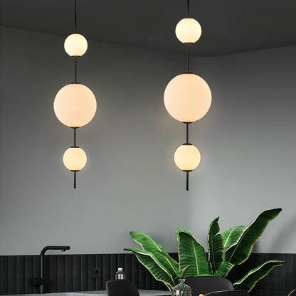 Decorbites™ LED Weiß Glas Kugel Hängeleuchte für die Hausdekoration.
