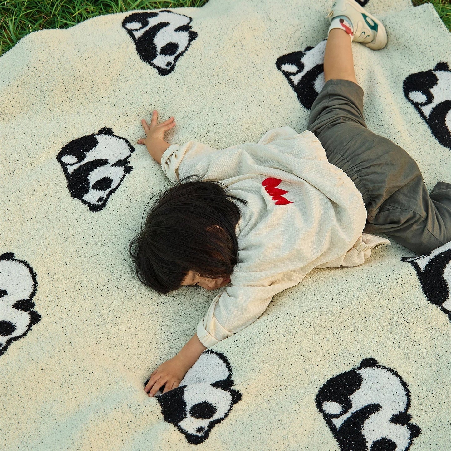 Decorbites™ Kawaii-Panda-Jakard-Wickel-Decke