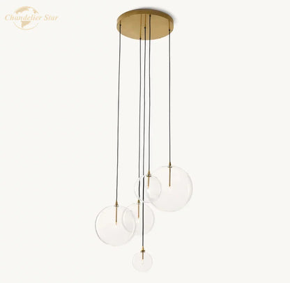 Decorbites™ Klare Glasgloben-Cluster-Kronleuchter Pendelleuchten für Wohnzimmer und Treppenhaus