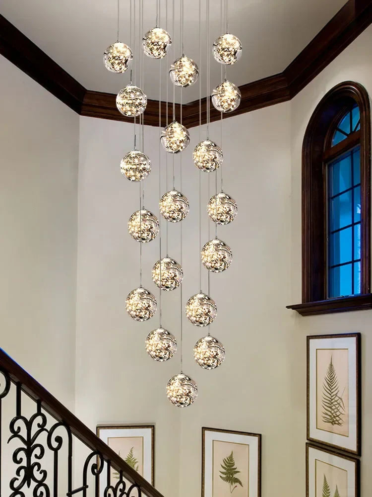 Gold Round Ball Chandelier