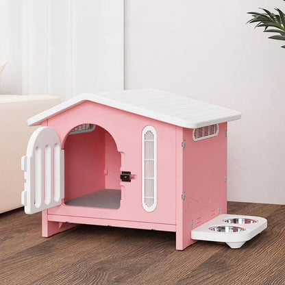 Decorbites™ Atmendes Hundehäuschen für alle Jahreszeiten für Innenbereich, Balkon, Terrasse, Wohnzimmer oder Garten