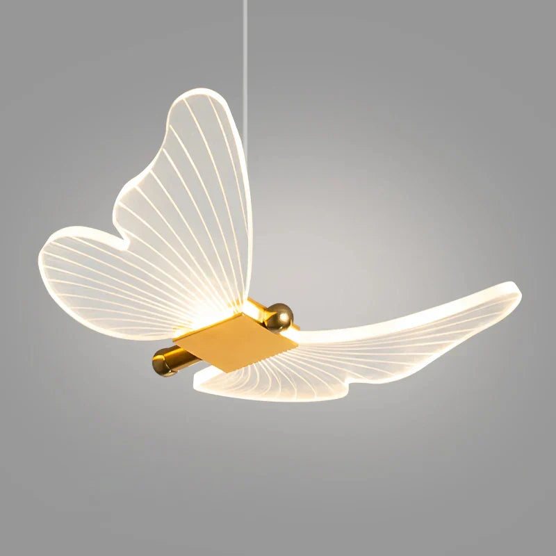 Decorbites™ Goldene Schmetterlings-LED-Kronleuchter: Modernes nordisches stilvolles Innenbeleuchtung für Wohnzimmer, Schlafzimmer und Küche.