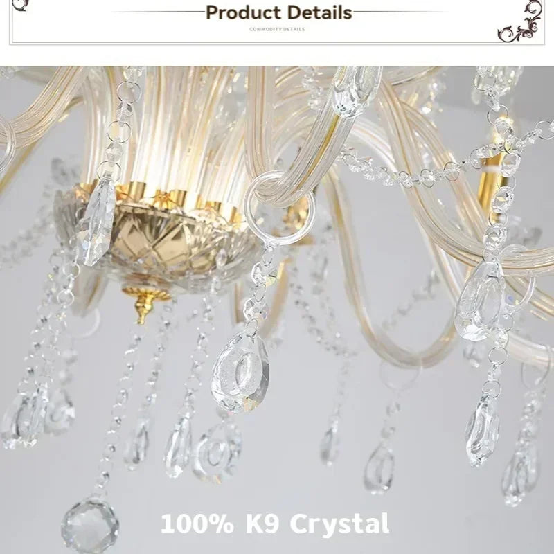 Decorbites™ Kristall-Kronleuchter-Hängeleuchte, Elegante Beleuchtung für Schlafzimmer, Esszimmer und Wohnzimmer