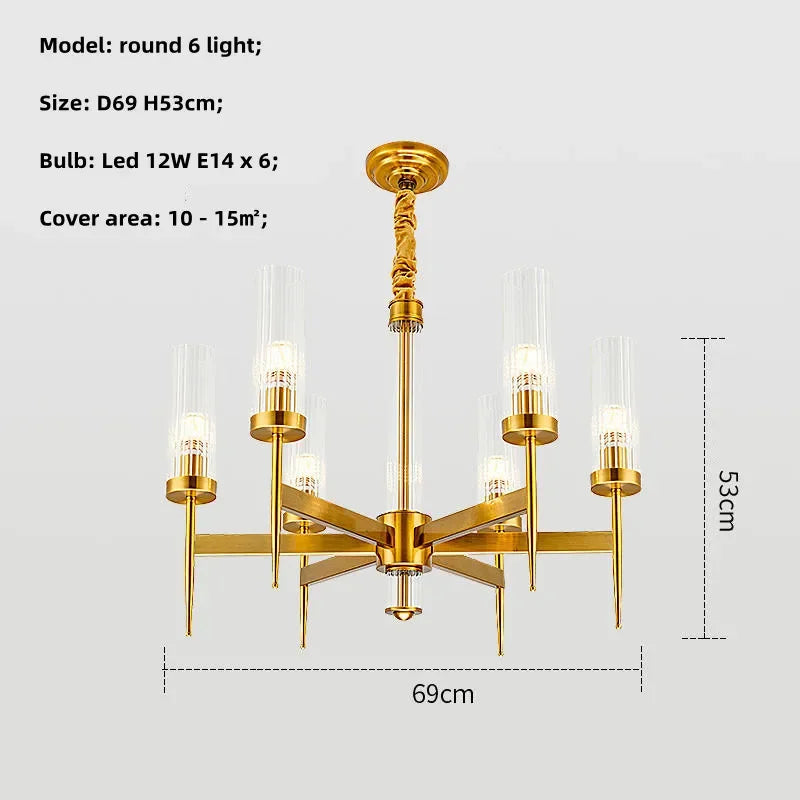 Decorbites™ Gold Metall Glas LED Anhängerleuchten Kette Hängelampe