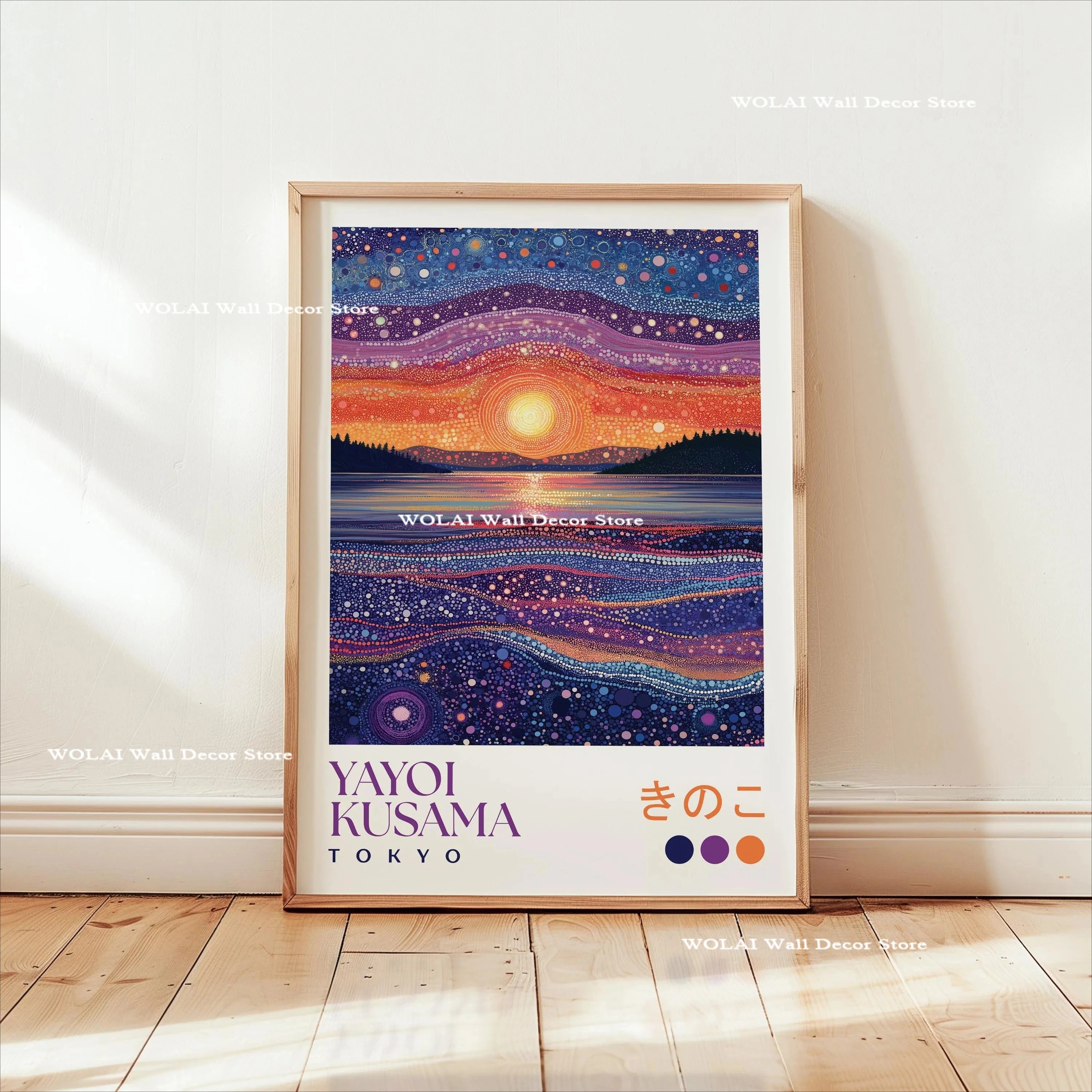 Yayoi Kusama Koi Fish Jellyfish Animal Canvas Prints Japanese Hokusai Giant Wave Wall Art Posters for Living Room Home Decor