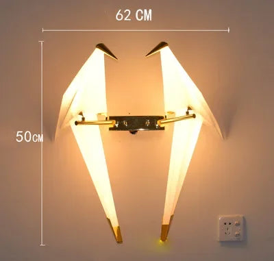 DecorBites™ Crane Chandelier Iron LED Light for Bedroom Dining Children's Room
