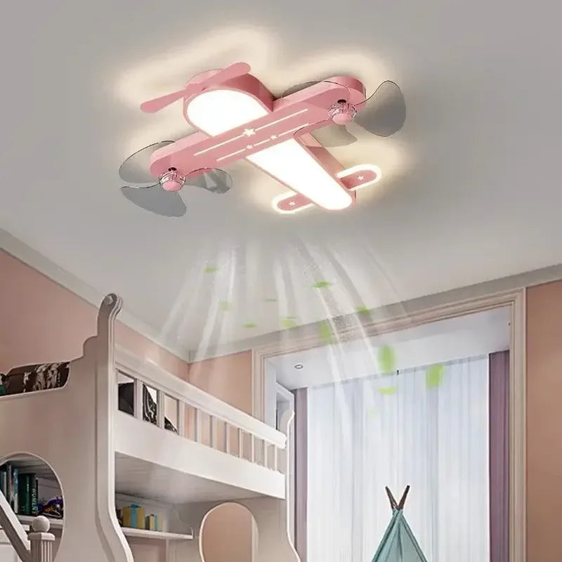 Decorbites™ Kinderzimmer Flugzeug Deckenventilator Leuchte