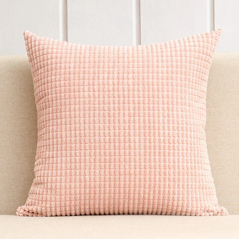 Decorbites™ Kordflanell Maiskorn-Muster Kissenbezug Einheitsfarbe Dekokissen-Hülle 40/45/50/55/60 cm
