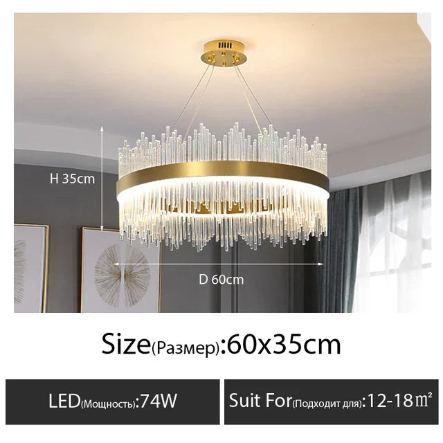 Decorbites™ Kristall-LED-Kronleuchter: Luxuriöse dimmbare Pendelleuchte für Schlafzimmer, Wohnzimmer, Esszimmer