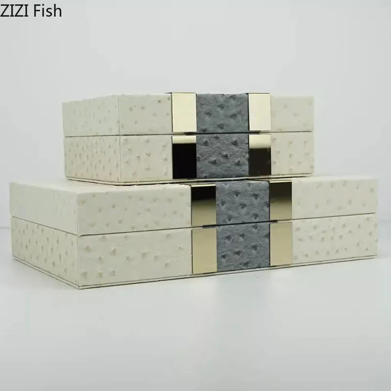 Wooden Leather Jewelry Box