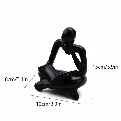 DecorBites™ Abstract Resin Book Figurines for Home Office Decor