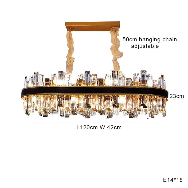 Decorbites™ Kristall-Leder-Kronleuchter | Moderne LED-Leuchter für Wohnzimmer & Esszimmer