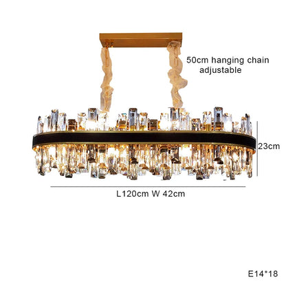 Decorbites™ Kristall-Leder-Kronleuchter | Moderne LED-Leuchter für Wohnzimmer & Esszimmer