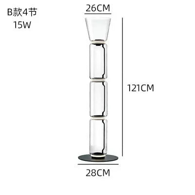 DecorBites™ Heavy Glass LED Floor Lamp: Modern Nordic Light for Living Room and Bedroom