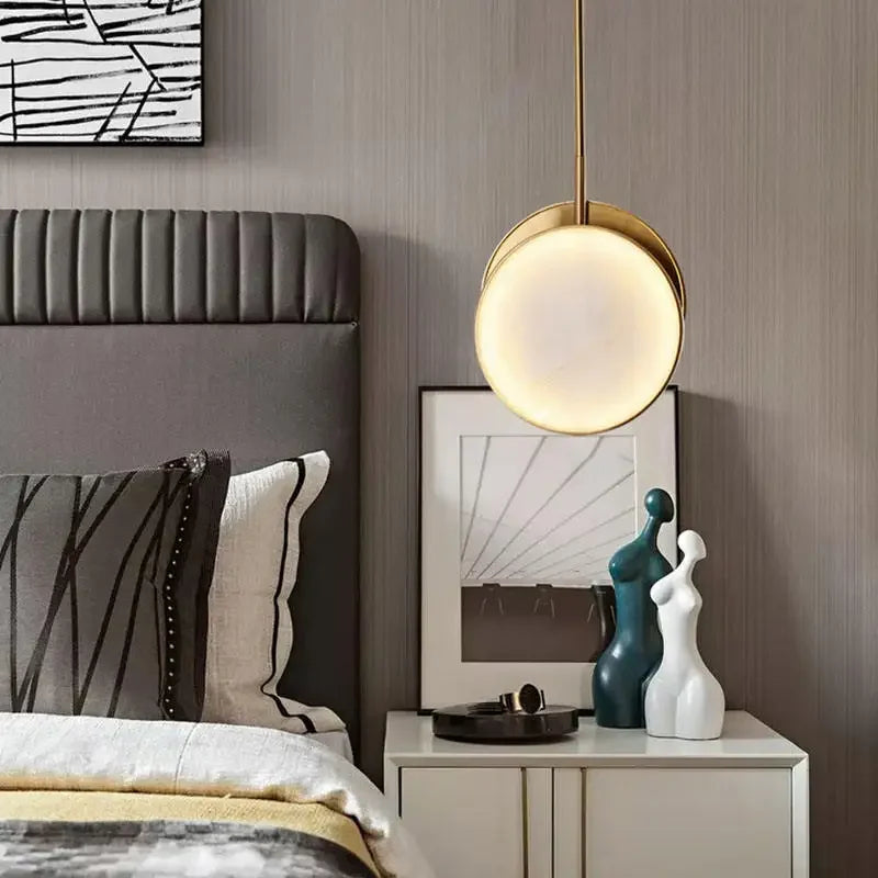Decorbites™ Goldener Marmor LED-Hängeleuchte: Luxuriöse nordische minimalistische Dekoration für Wohn- und Esszimmer