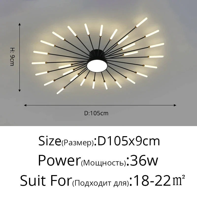 DecorBites™ Acrylic LED Ceiling Lights for Bedroom Hall Living Kids Room Lamps