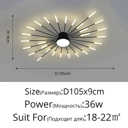 DecorBites™ Acrylic LED Ceiling Lights for Bedroom Hall Living Kids Room Lamps